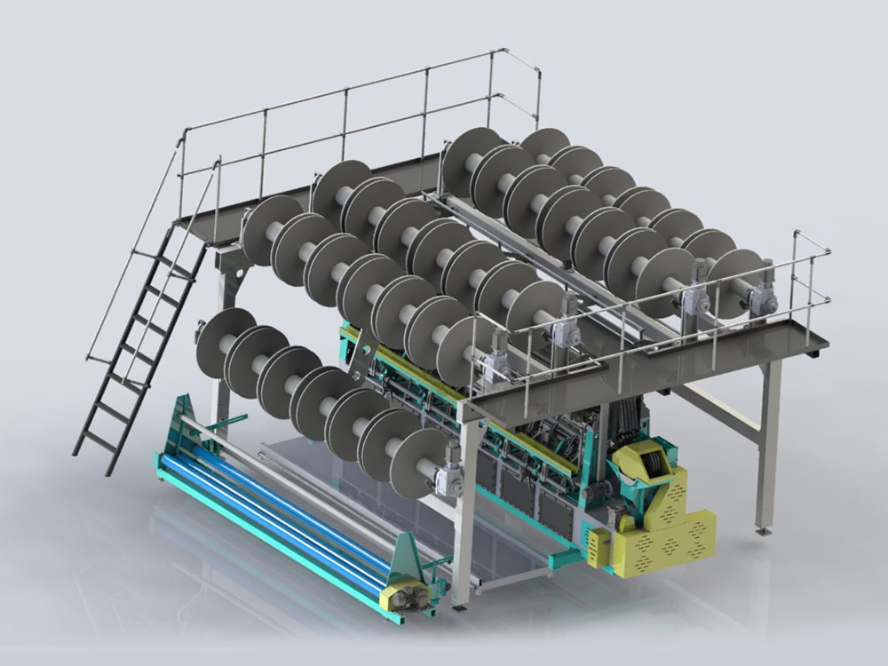 乐鱼手机版appRD高速双针床间隔织物经编机